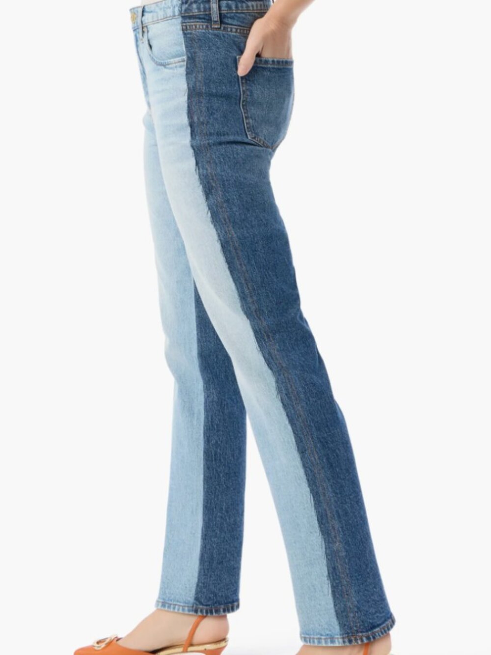 Dee Ocleppo 90s Vintage inspired grunge two tone straight leg jean